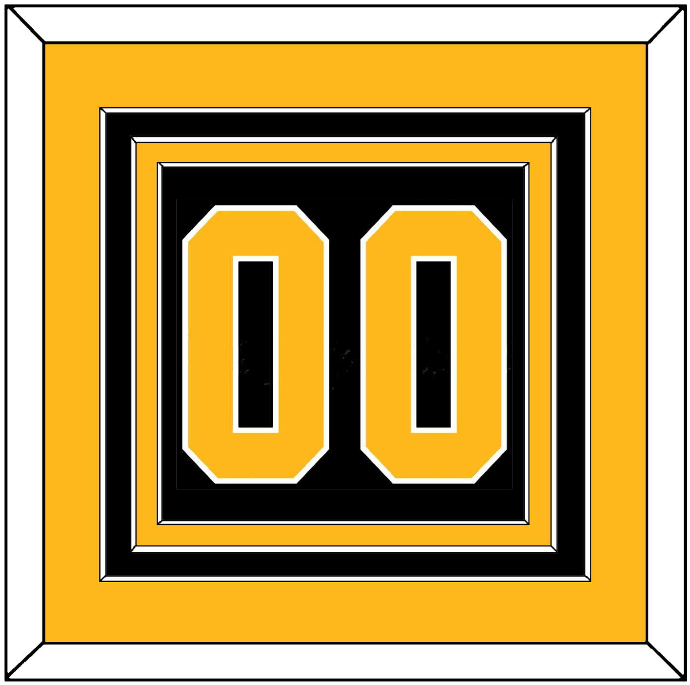 Pittsburgh Number (Back) - Road Black (1988-1992) - Premier Tier 3