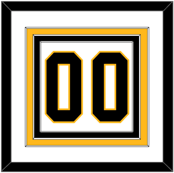 Pittsburgh Number (Back) - Home White (1992-2002) - Triple Mat 1