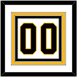 Pittsburgh Number (Back) - Home White (1992-2002) - Triple Mat 1
