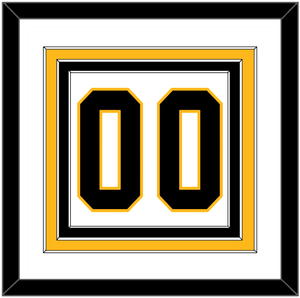 Pittsburgh Number (Back) - Home White (1988-1992) - Triple Mat 1