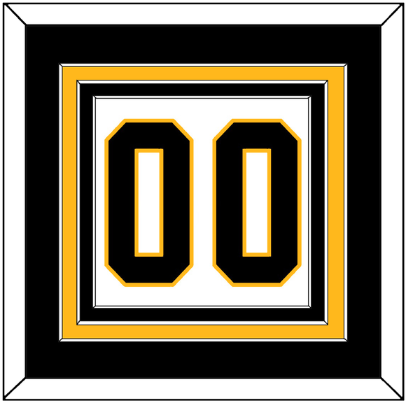 Pittsburgh Number (Back) - Road White - Triple Mat 2