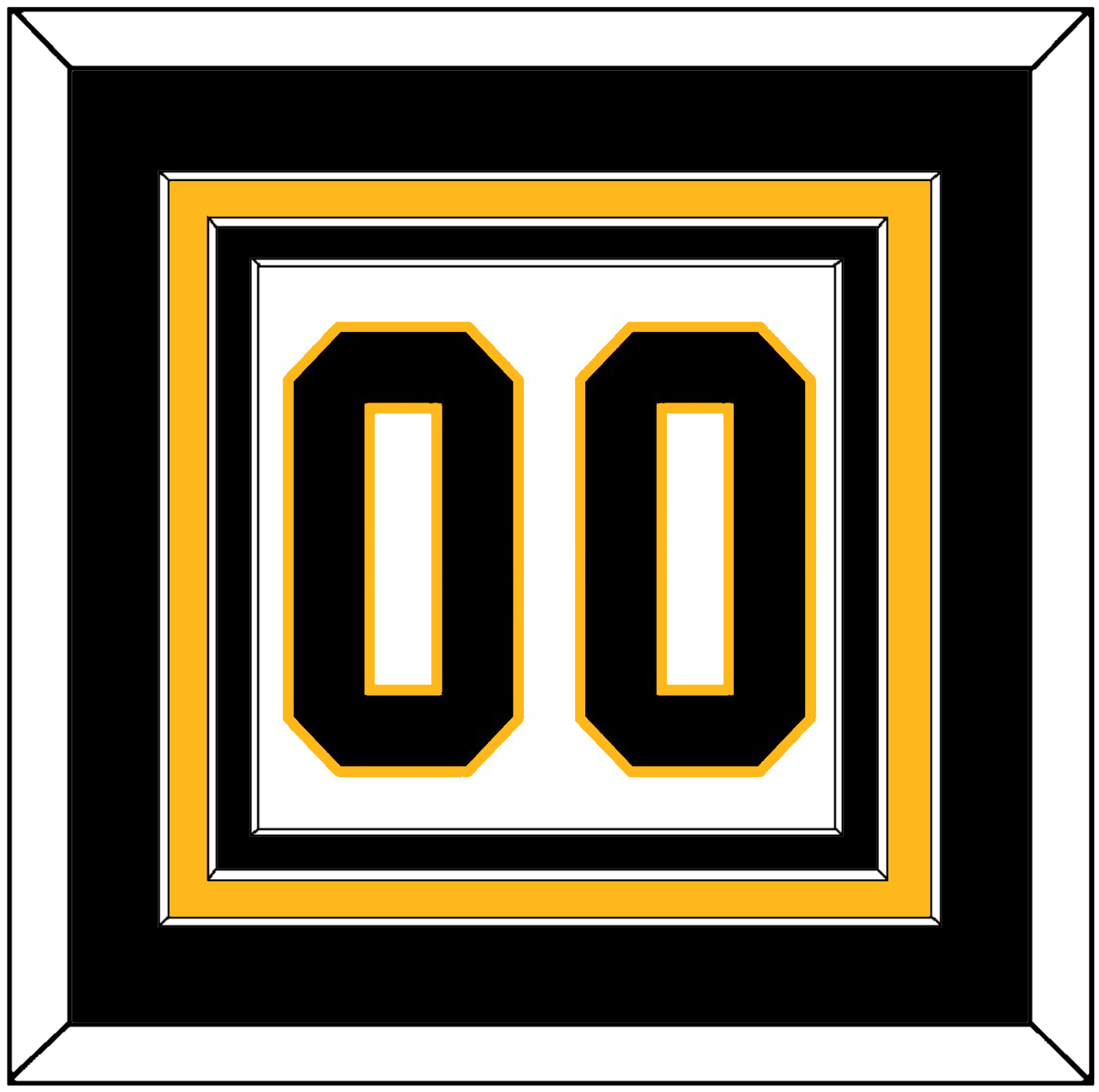 Pittsburgh Number (Back) - Home White (1992-2002) - Premier Tier 2