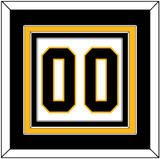 Pittsburgh Number (Back) - Home White (1992-2002) - Triple Mat 2