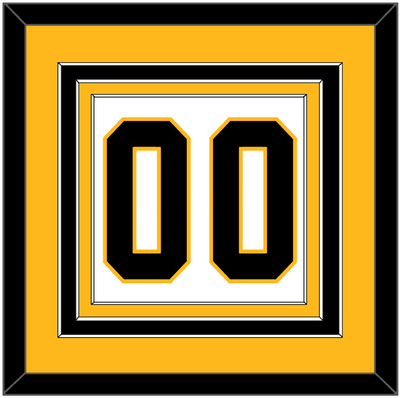 Pittsburgh Number (Back) - Home White (1992-2002) - Triple Mat 3