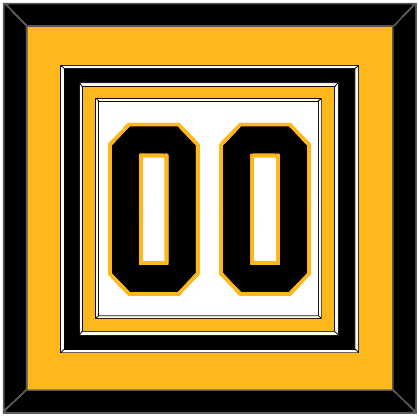 Pittsburgh Number (Back) - Home White (1984-1988) - Premier Tier 3