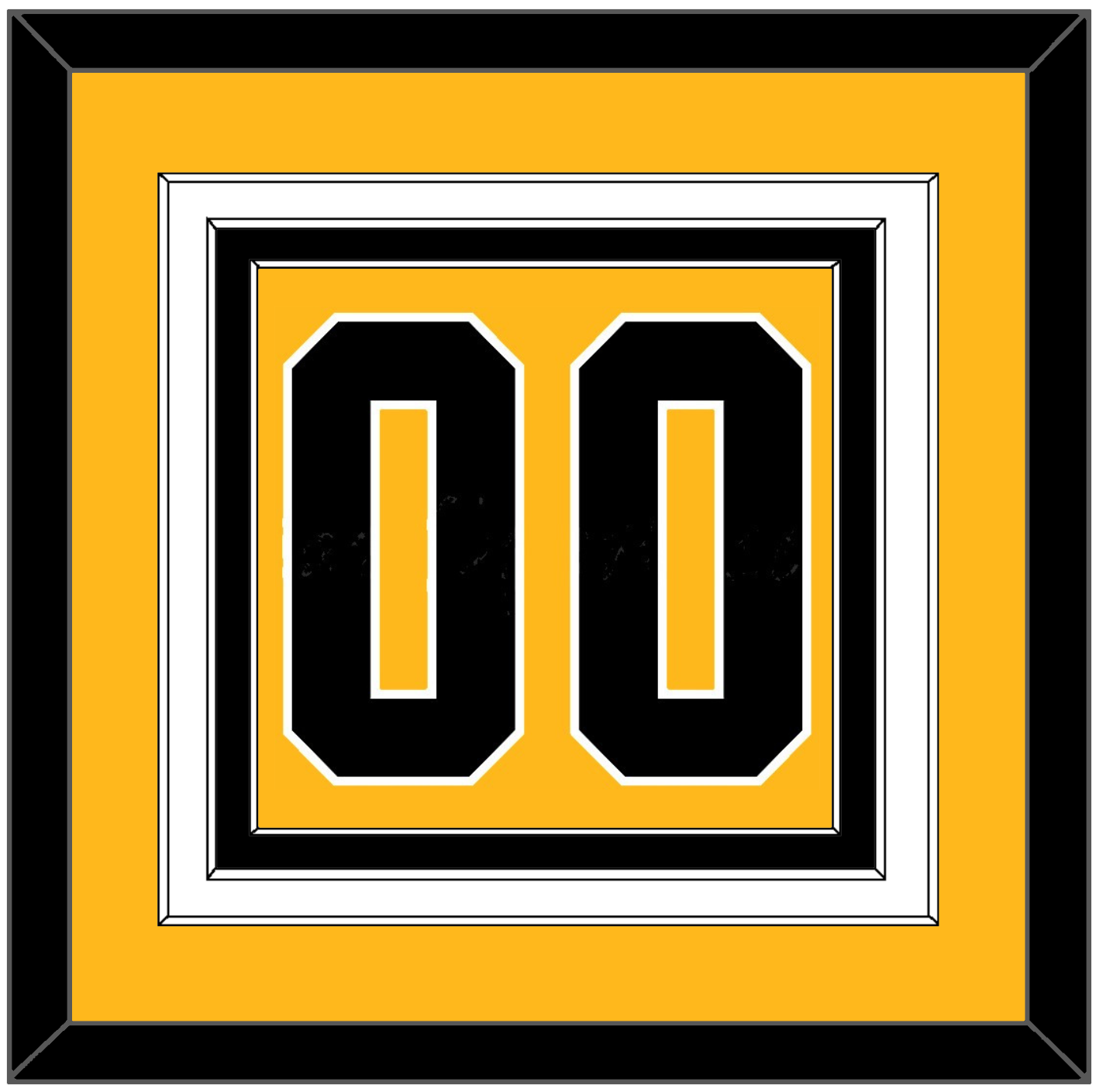 Pittsburgh Number (Back) - Alternate Gold (2018-2021) - Premier Tier 2