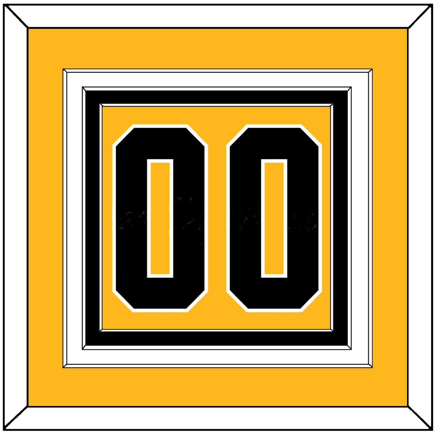 Pittsburgh Number (Back) - Alternate Gold (2018-2021) - Premier Tier 2