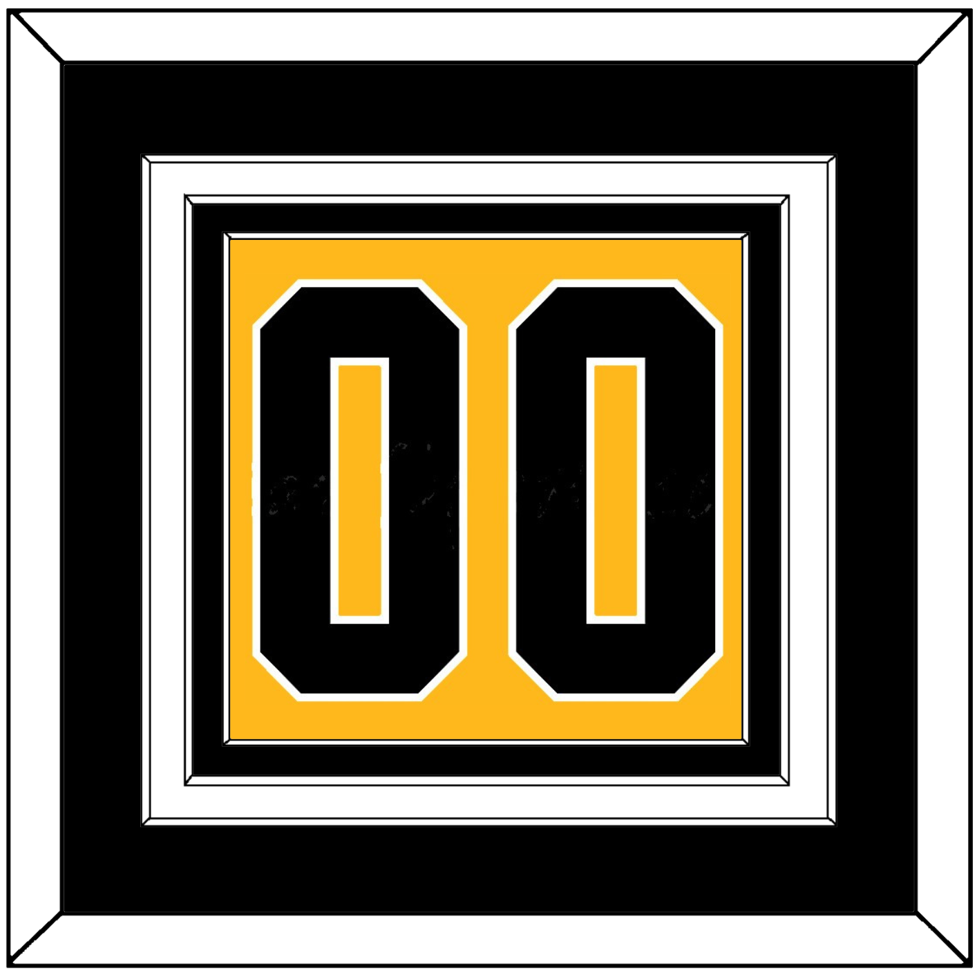 Pittsburgh Number (Back) - Alternate Gold (2018-2021) - Premier Tier 3