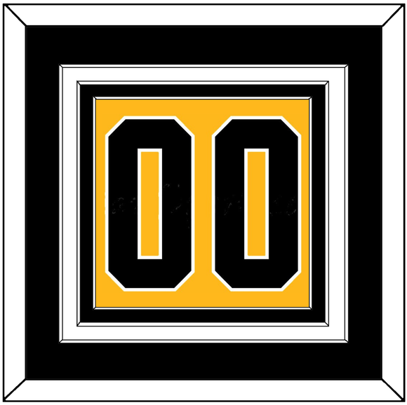 Pittsburgh Number (Back) - Alternate Gold (2018-2021) - Triple Mat 3