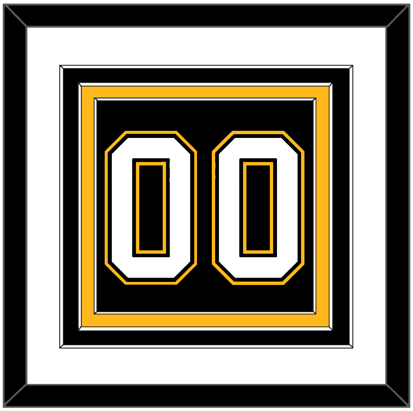 Pittsburgh Number (Back) - Road/Alternate Black (1995-2002) - Premier Tier 1