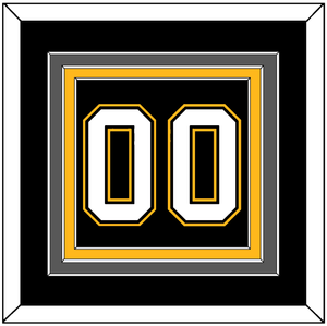 Pittsburgh Number (Back) - Road/Alternate Black (1995-2002) - Triple Mat 2