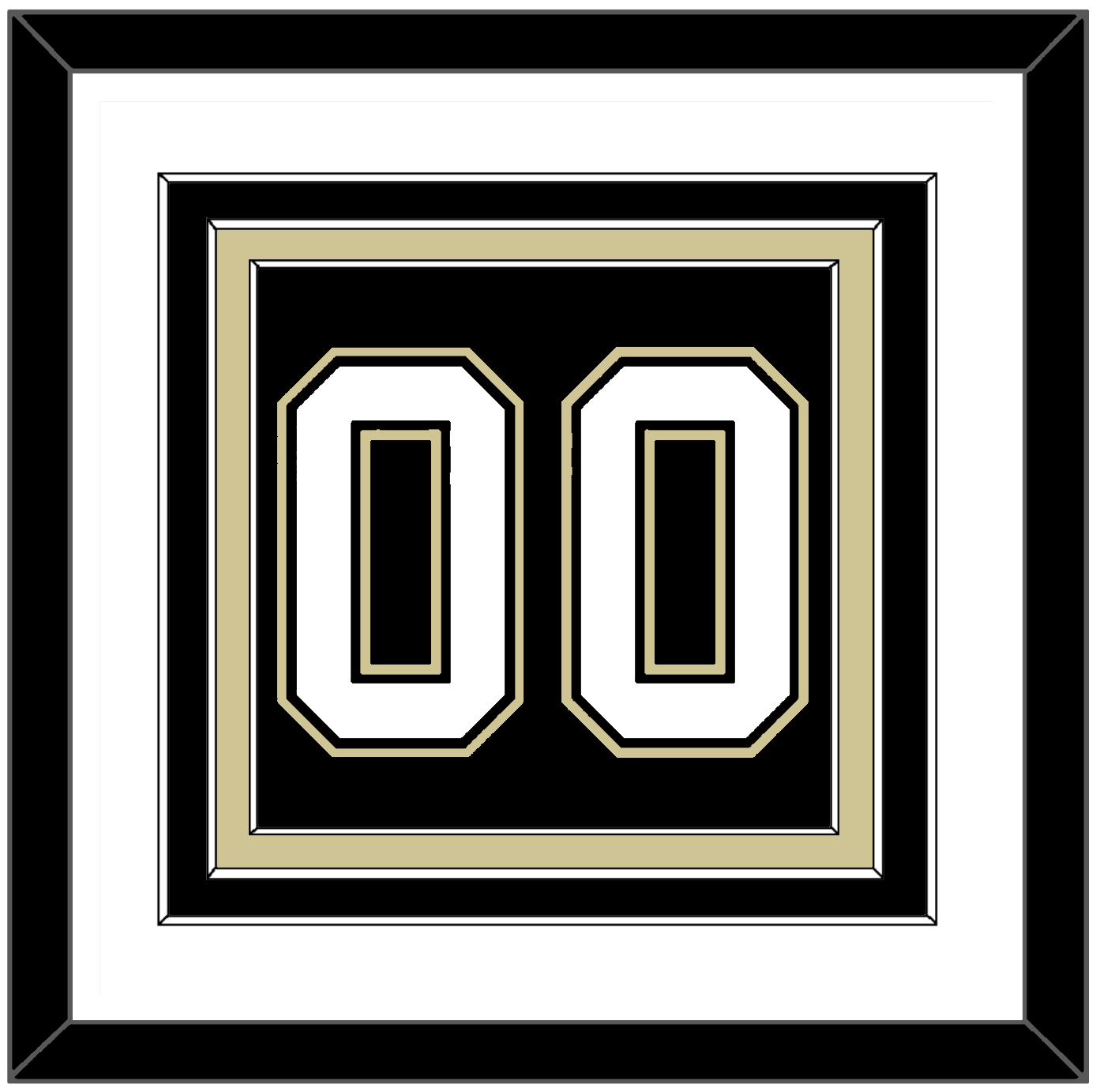 Pittsburgh Number (Back) - Road/Home Black (2000-2007) - Premier Tier 1