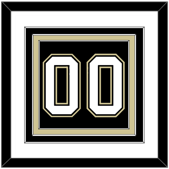 Pittsburgh Number (Back) - Home Black (2007-2016) - Triple Mat 1