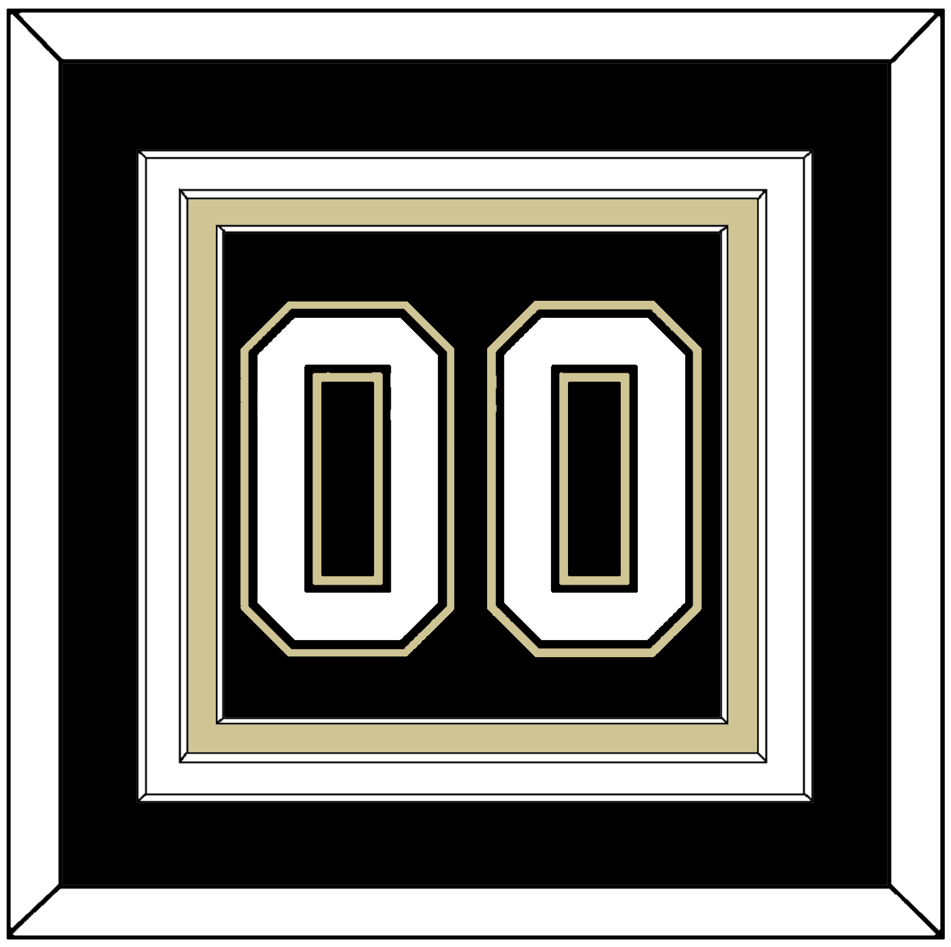 Pittsburgh Number (Back) - Home Black (2007-2016) - Premier Tier 2