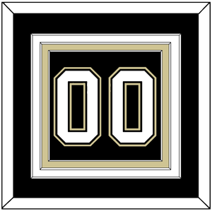 Pittsburgh Number (Back) - Home Black (2007-2016) - Triple Mat 2