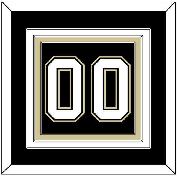 Pittsburgh Number (Back) - Home Black (2007-2016) - Triple Mat 2