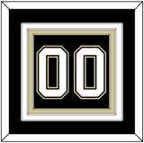 Pittsburgh Number (Back) - Home Black (2007-2016) - Triple Mat 2