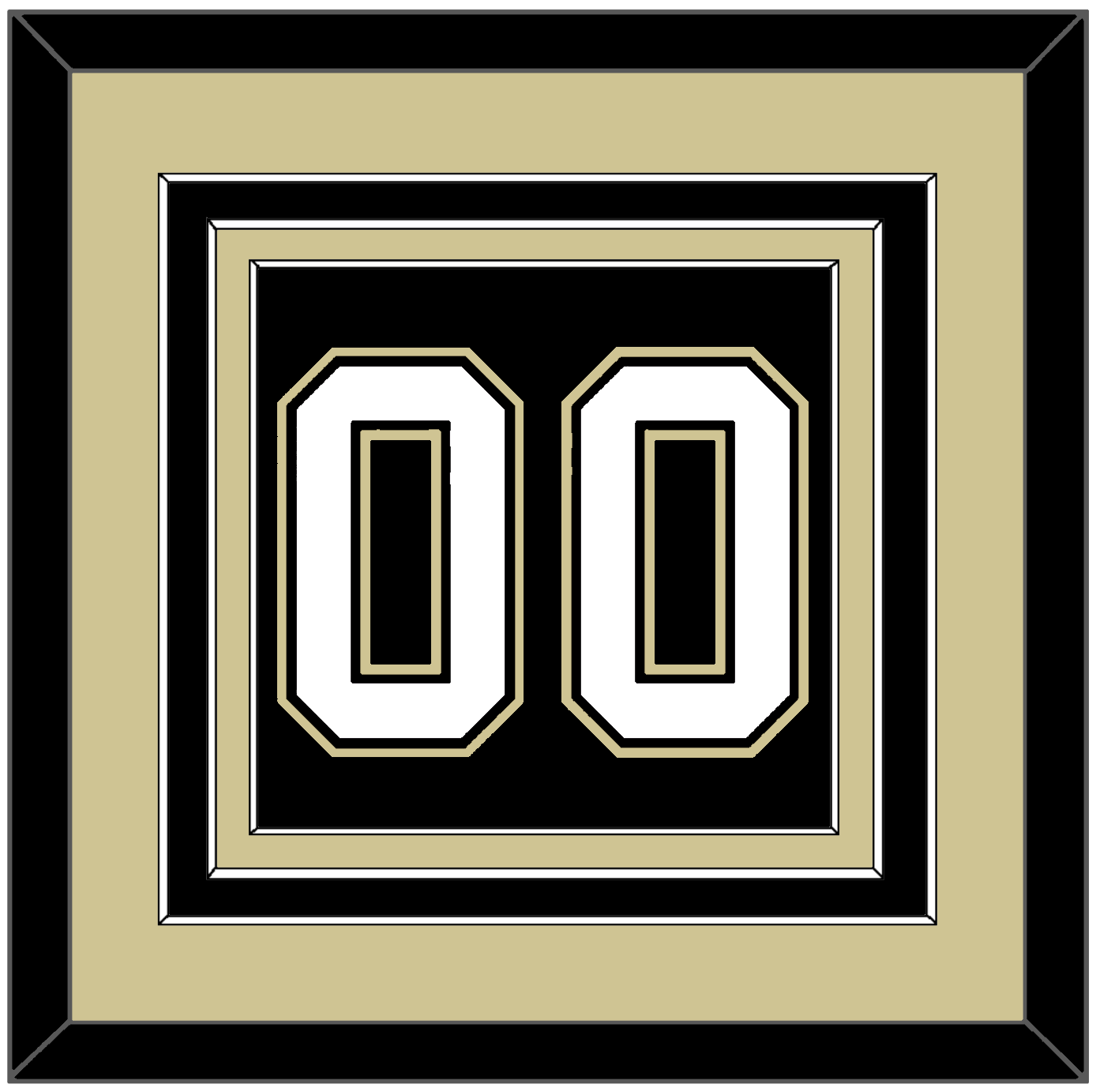 Pittsburgh Number (Back) - Road/Home Black (2000-2007) - Premier Tier 3