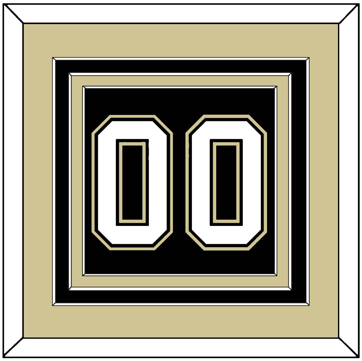Pittsburgh Number (Back) - Home Black (2007-2016) - Premier Tier 3