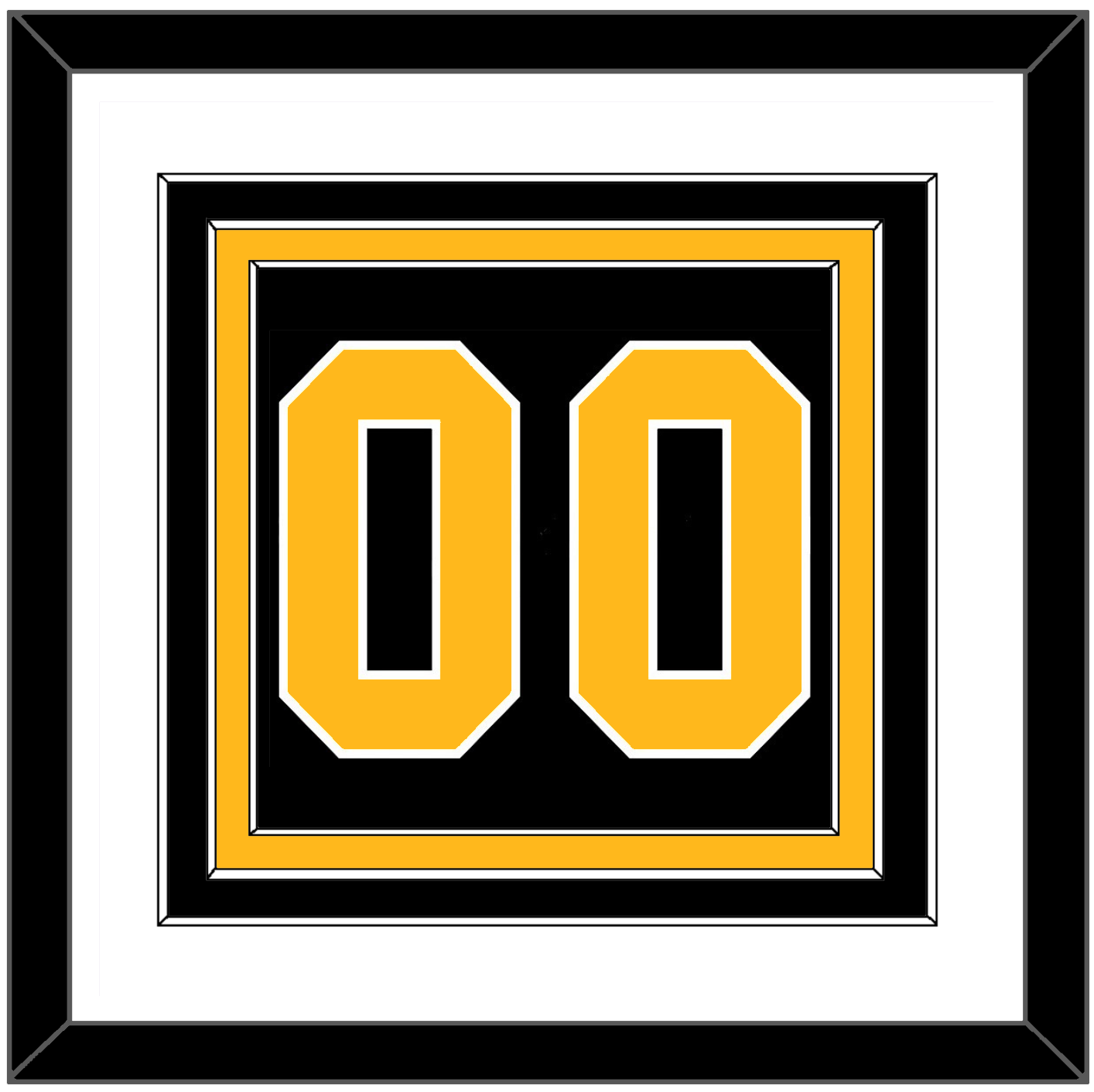 Pittsburgh Number (Back) - Road Black (1984-1988) - Premier Tier 1