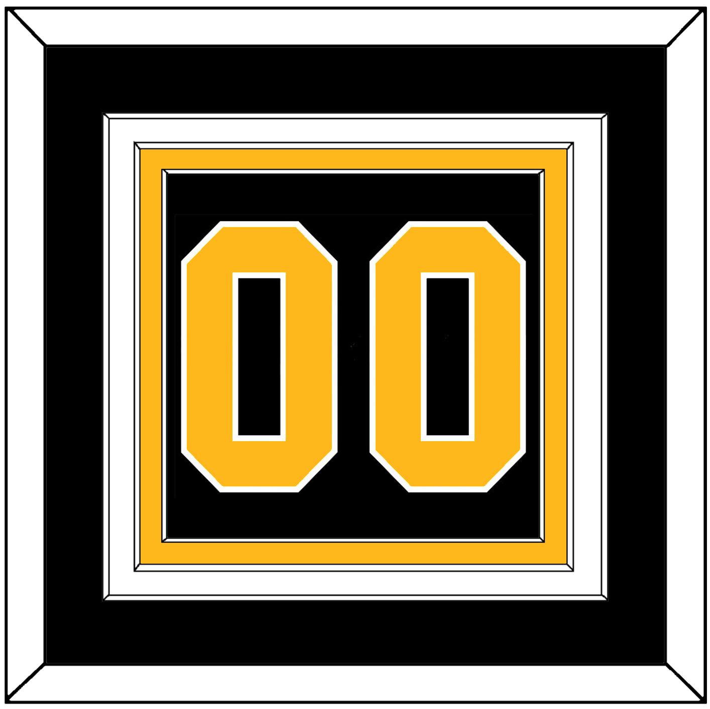 Pittsburgh Number (Back) - Road Black (1984-1988) - Premier Tier 2
