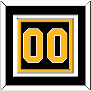 Pittsburgh Number (Back) - Road Black (1981-1984) - Triple Mat 2