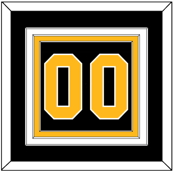 Pittsburgh Number (Back) - Road Black (1981-1984) - Triple Mat 2