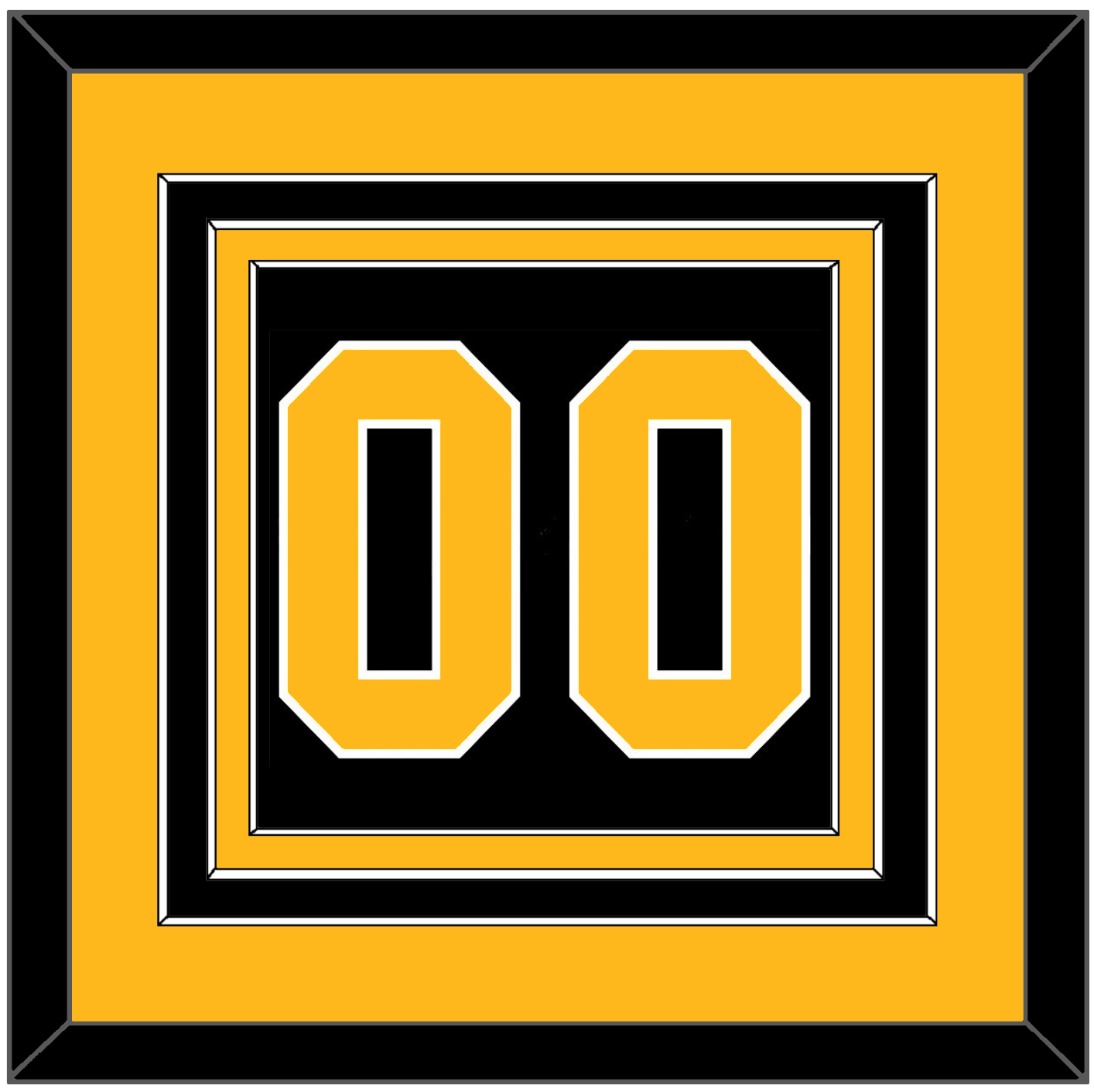 Pittsburgh Number (Back) - Road Black (1984-1988) - Premier Tier 3