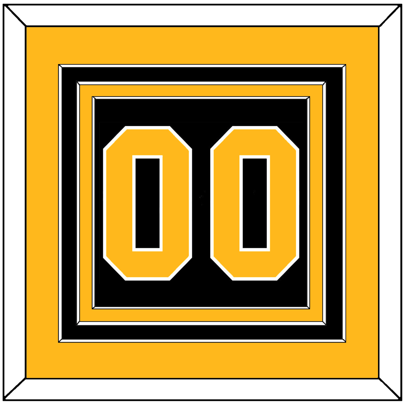 Pittsburgh Number (Back) - Road Black (1984-1988) - Premier Tier 3