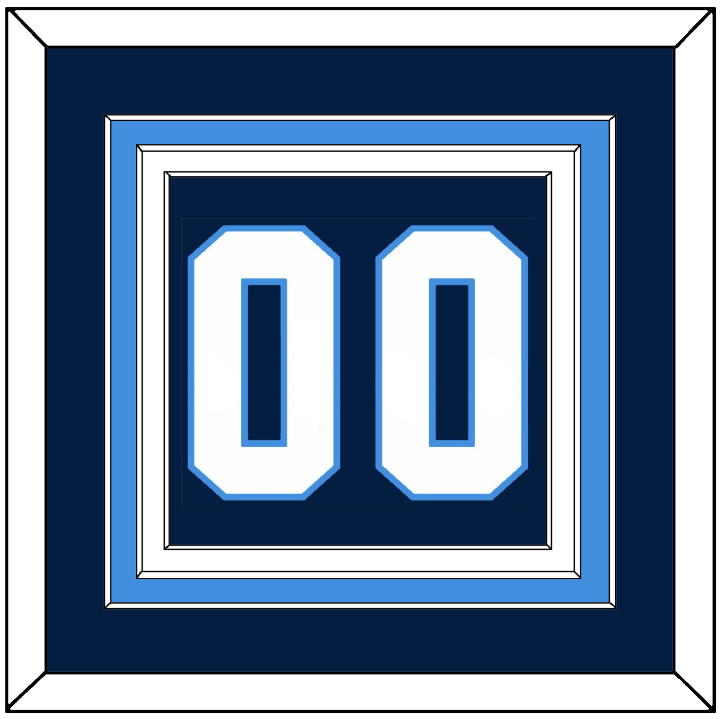 Pittsburgh Number (Back) - Road Blue (1977-1980) - Premier Tier 3