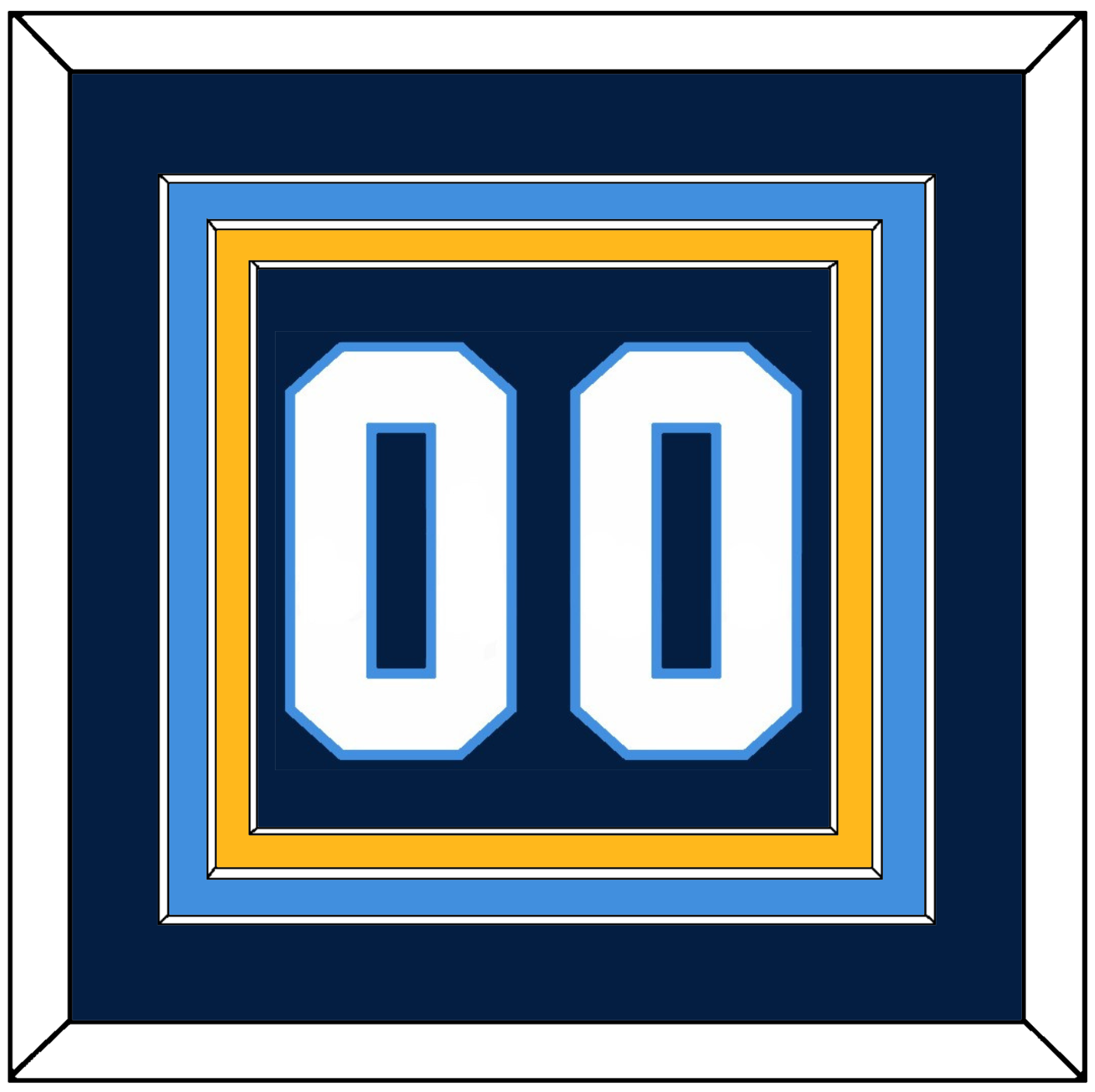Pittsburgh Number (Back) - Road Blue (1977-1980) - Premier Tier 4