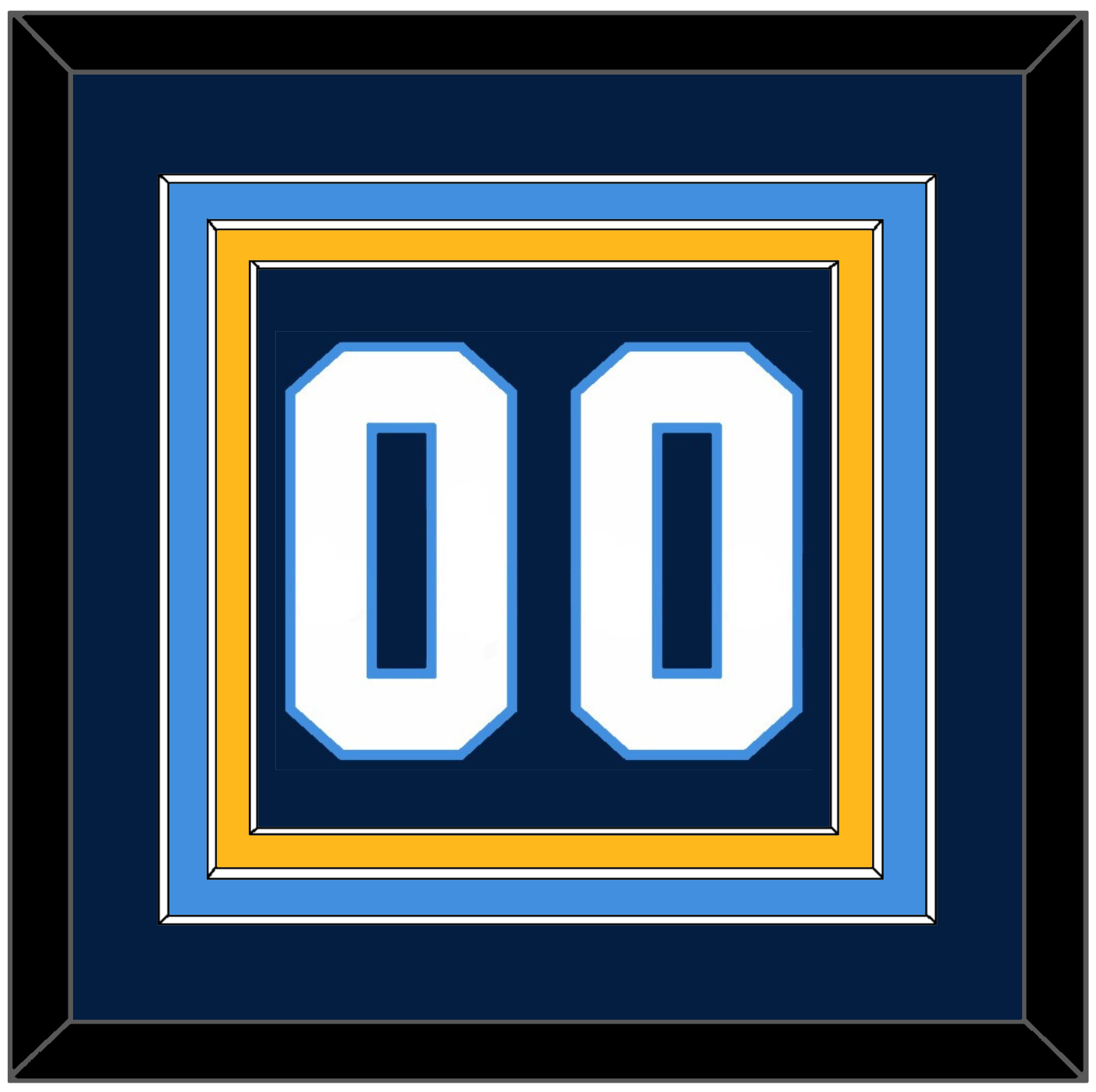 Pittsburgh Number (Back) - Road Blue (1977-1980) - Premier Tier 4