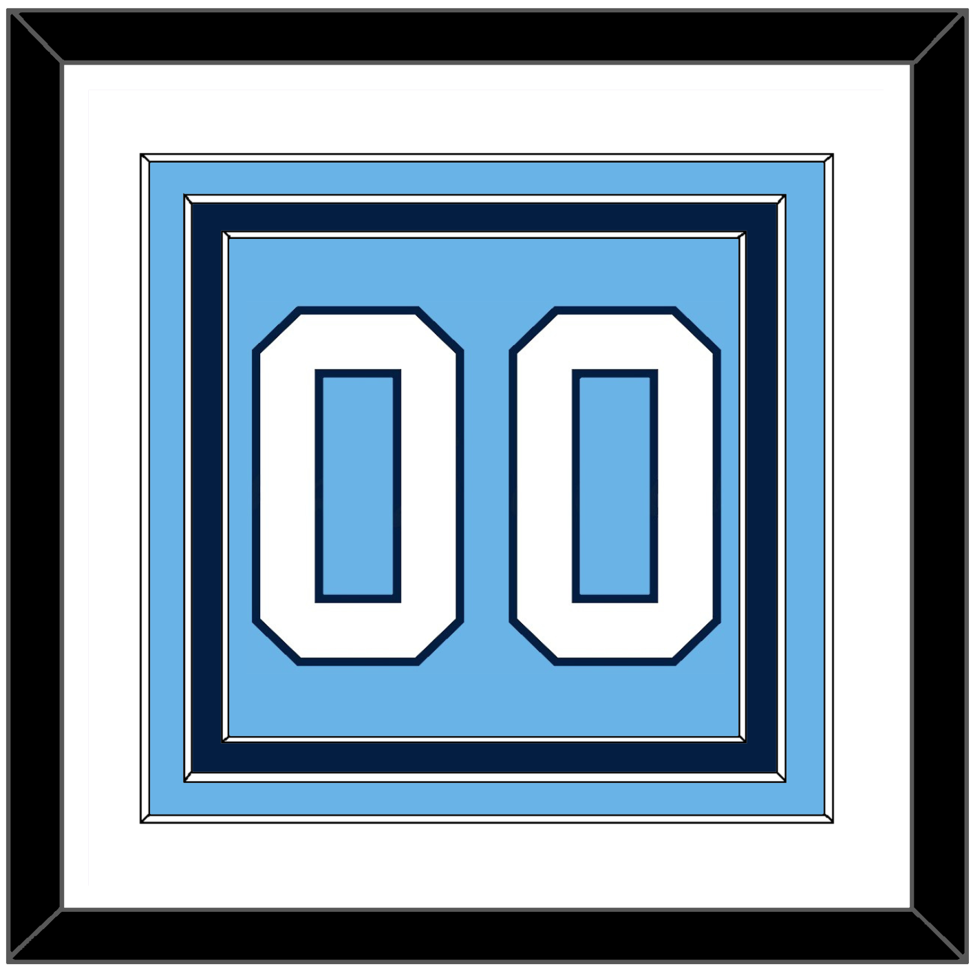 Pittsburgh Number (Back) - Alternate Powder Blue (2008-2011) - Premier Tier 1