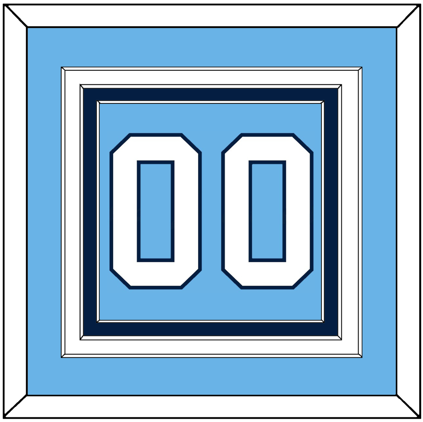 Pittsburgh Number (Back) - Alternate Powder Blue (2008-2011) - Premier Tier 2