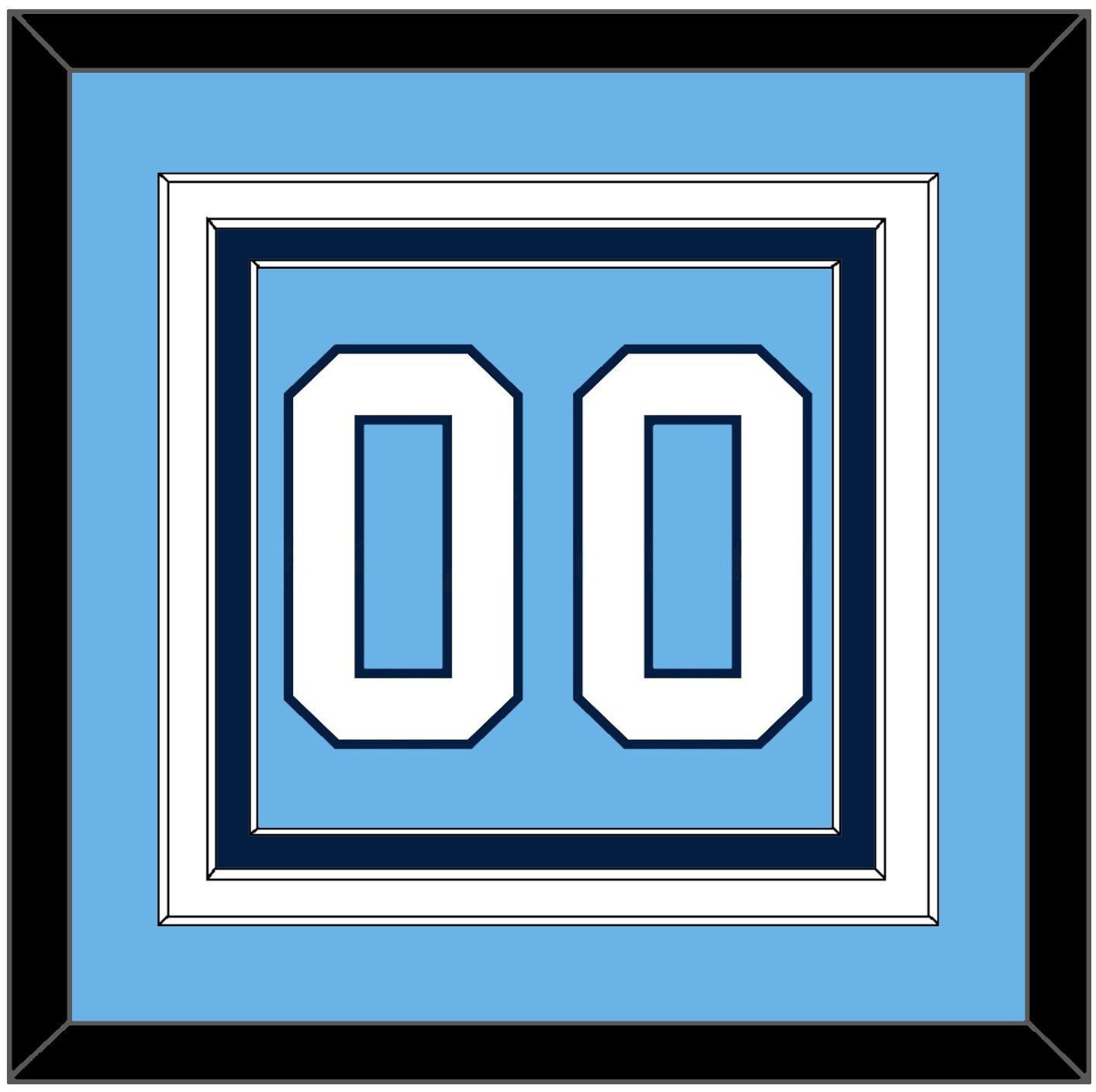 Pittsburgh Number (Back) - Alternate Powder Blue (2008-2011) - Premier Tier 2