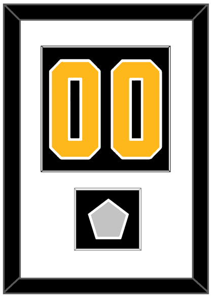 Pittsburgh Number (Back) & Stanley Cup Champions Patch - Home Black - Essential Tier 1