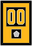 Pittsburgh Number (Back) & Stanley Cup Champions Patch - Road Black (1988-1992) - Single Mat 2