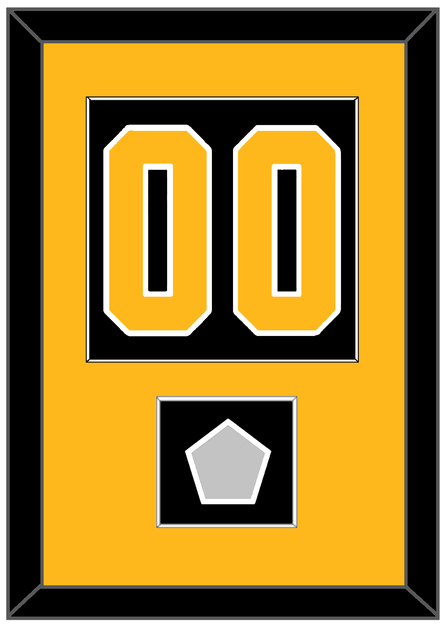 Pittsburgh Number (Back) & Stanley Cup Finals Patch - Road Black (1988-1992) - Essential Tier 2