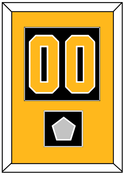Pittsburgh Number (Back) & Stanley Cup Finals Patch - Home Black - Essential Tier 2