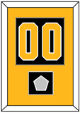 Pittsburgh Number (Back) & Stanley Cup Finals Patch - Home Black - Single Mat 2