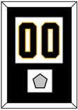 Pittsburgh Number (Back) & Stanley Cup Champions Patch - Road White - Single Mat 1