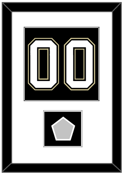 Pittsburgh Number (Back) & Stanley Cup Finals Patch - Home Black (2007-2016) - Essential Tier 1