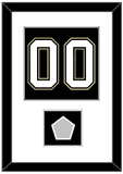 Pittsburgh Number (Back) & Stanley Cup Finals Patch - Home Black (2007-2016) - Single Mat 1