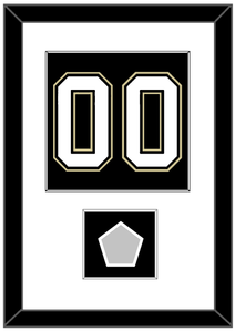 Pittsburgh Number (Back) & Stanley Cup Champions Patch - Home Black (2007-2016) - Single Mat 1