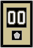 Pittsburgh Number (Back) & Stanley Cup Finals Patch - Home Black (2007-2016) - Single Mat 2