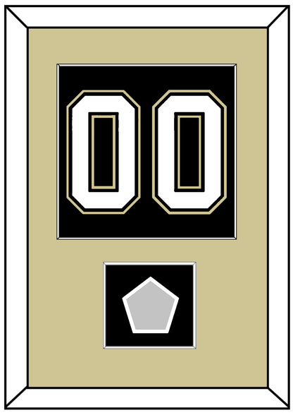 Pittsburgh Number (Back) & Stanley Cup Champions Patch - Home Black (2007-2016) - Essential Tier 2