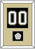 Pittsburgh Number (Back) & Stanley Cup Finals Patch - Home Black (2007-2016) - Single Mat 2