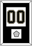 Pittsburgh Number (Back) & Stanley Cup Champions Patch - Road White (2007-2016) - Single Mat 1