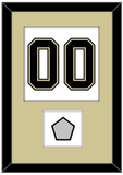 Pittsburgh Number (Back) & Stanley Cup Finals Patch - Road White (2007-2016) - Single Mat 2