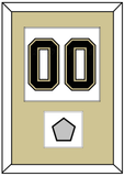 Pittsburgh Number (Back) & Stanley Cup Champions Patch - Road White (2007-2016) - Single Mat 2